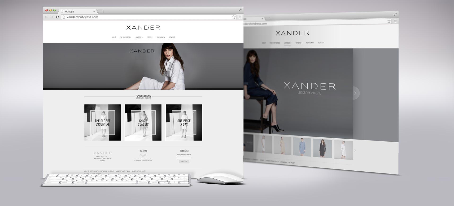 Xander website design
